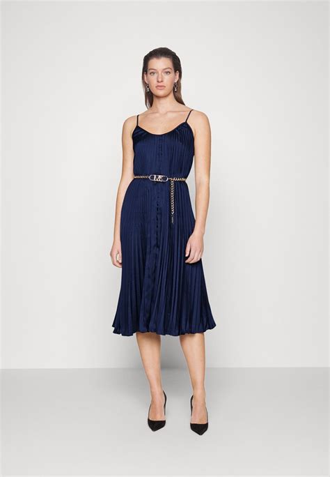 vestido michael kors azul marino